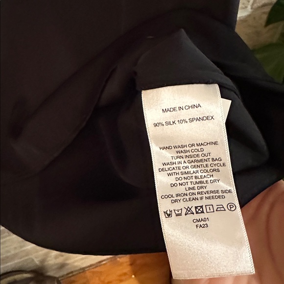 Quince Washable Stretch Silk Tee Dress Black M - Picture 8 of 9